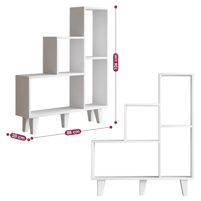 Hanah Home Nisa - Estantería Blanca Hanah Home Nisa - Estantería Blanca